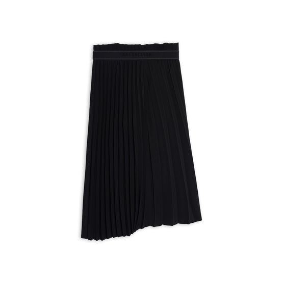 Women's Fancy Pleated Skirt - Black