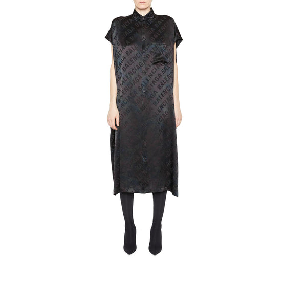 Women's Rawcut Sleeve Dress - Black