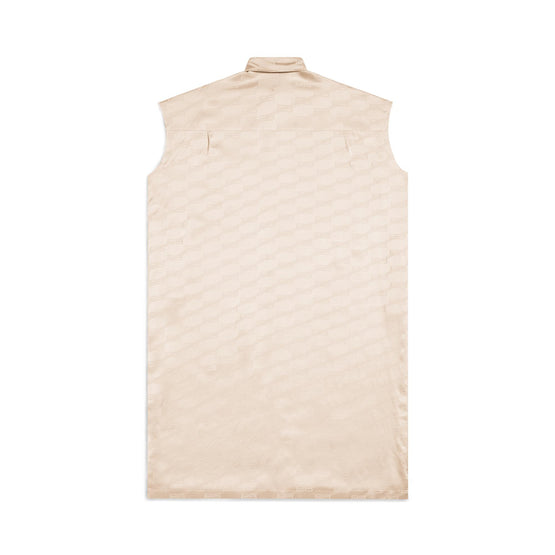 Women's Rawcut Sleeves Dress - Champagne Beige