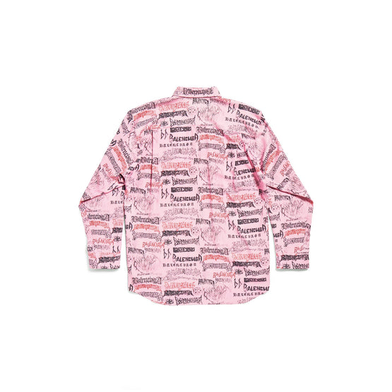 Women's L/S Large Fit Shirt - Pink