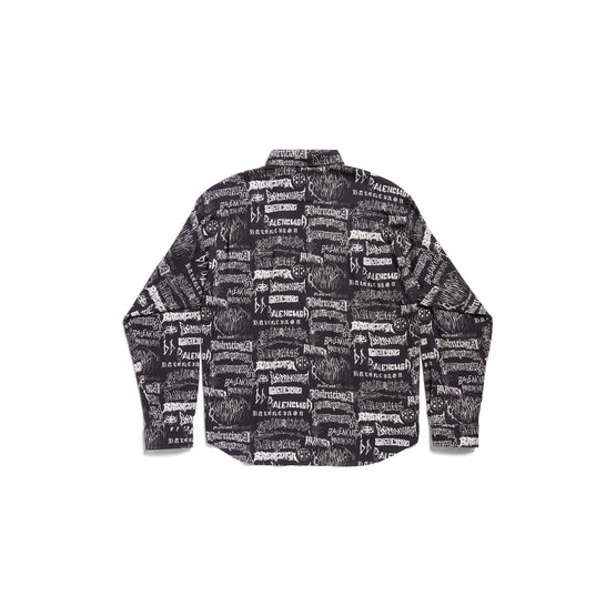 Men's L/S Large Fit Shirt - Black