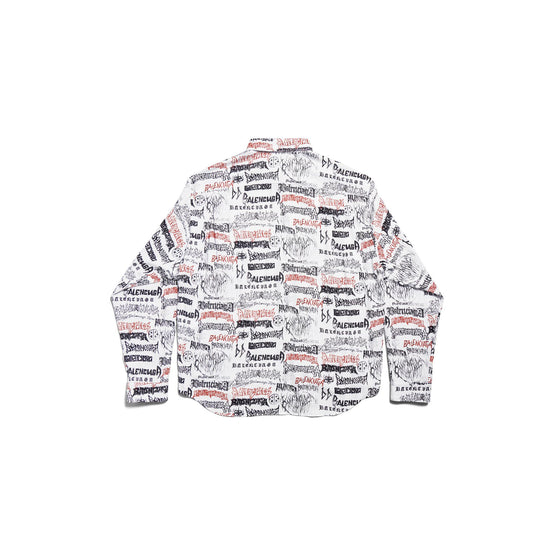 Men's L/S Large Fit Shirt - White