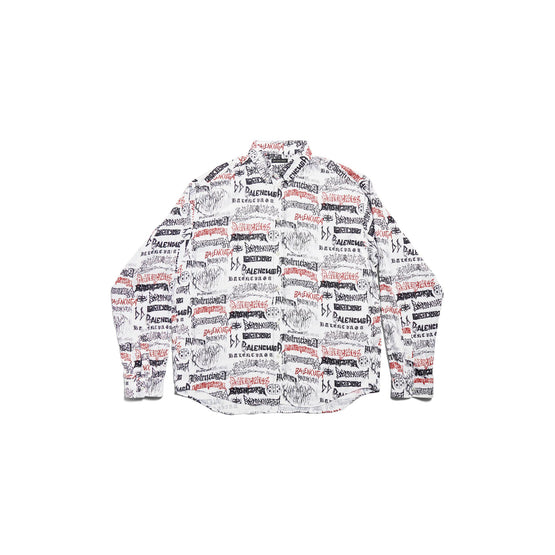 Men's L/S Large Fit Shirt - White