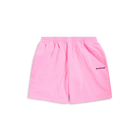 Women's Sweat Shorts - Fluo Pink/Black