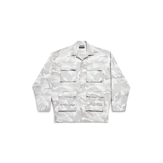 Men's Cargo Shirt - Light Grey