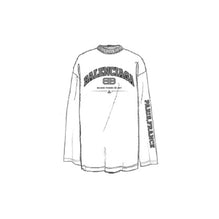 Men's L/S Oversized T-Shirt - Ecru/Orange/White