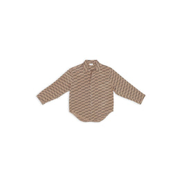 Women's L/S Minimal Shirt - Beige/Brown