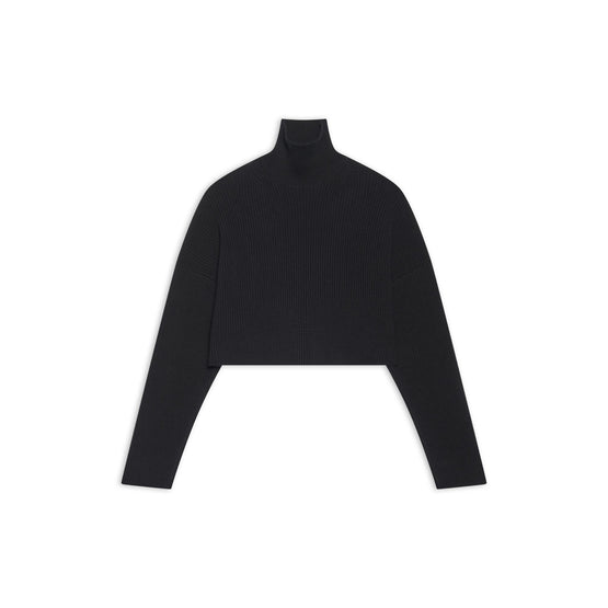 Women's Cropped Sweater - Black W