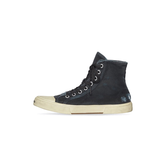 Women's Paris High Top Destroyed/W - Black/White