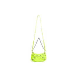 Women's Le Cagole Mini Bag W/Chain - Fluo Yellow