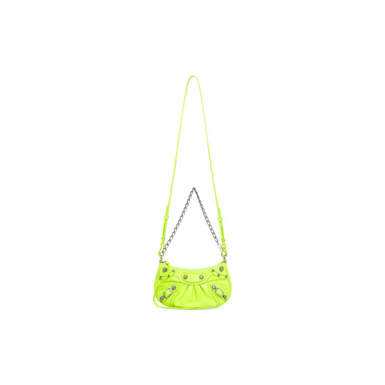 Women's Le Cagole Mini Bag W/Chain - Fluo Yellow
