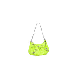 Women's Le Cagole Mini Bag W/Chain - Fluo Yellow