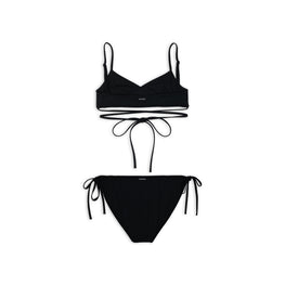 Women's Sw Wrap Bikini Set - Black
