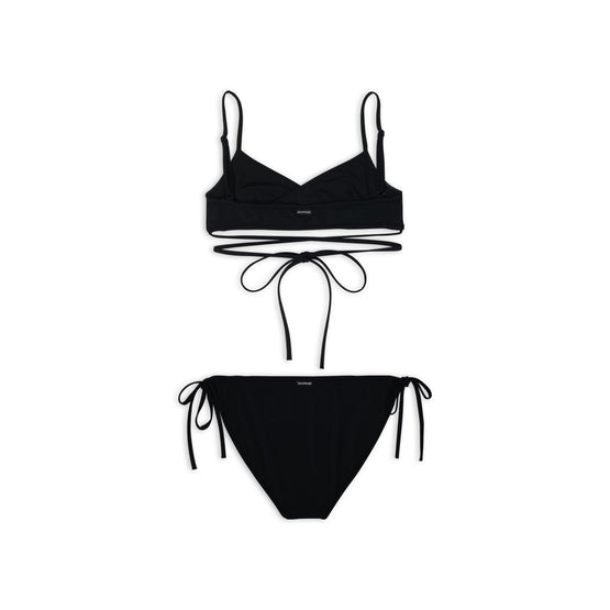 Women's Sw Wrap Bikini Set - Black