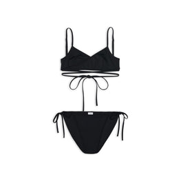 Women's Sw Wrap Bikini Set - Black
