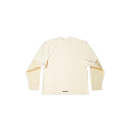 Men's Layered T-Shirt - Cream/Cream/Black