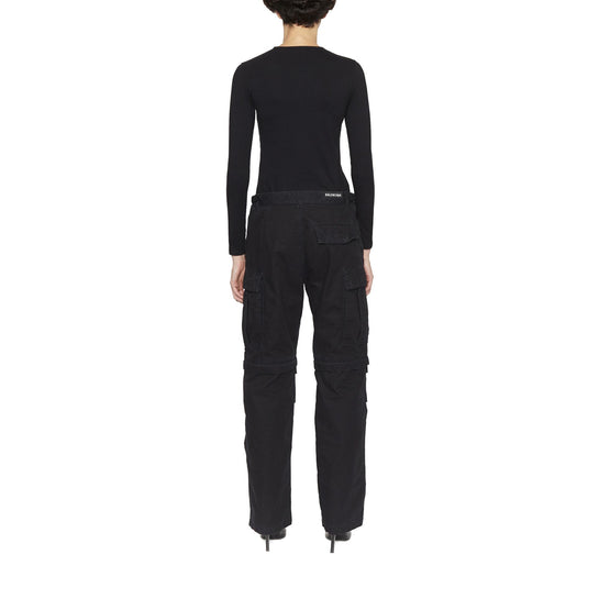 Men's Regular Fit Cargo Pants - Black