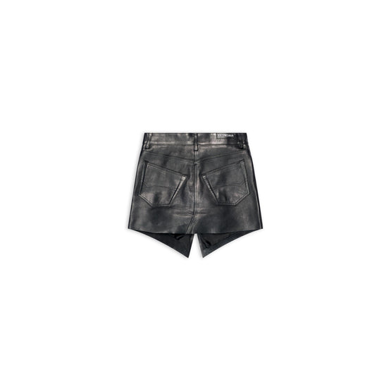 Women's Mini Cut Up Skirt - Black