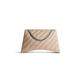 Women's Crush Chain Bag L - Warm Beige