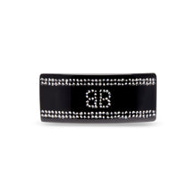 Women's Xxl Hair Clip - Black/Crystal