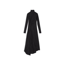 Women's Twisted Slit Dress - Black