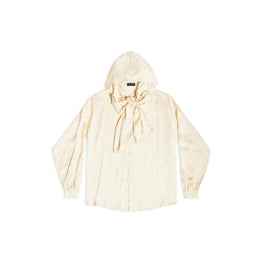 Women's Hooded Blouse - Ivory