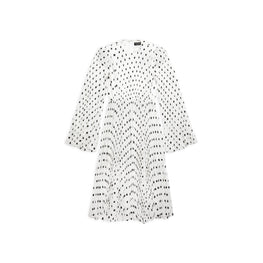 Women's Pleated Dress - White/Black