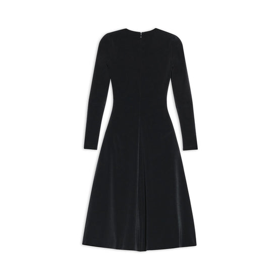 Women's A-Line Crewneck Dress - Black