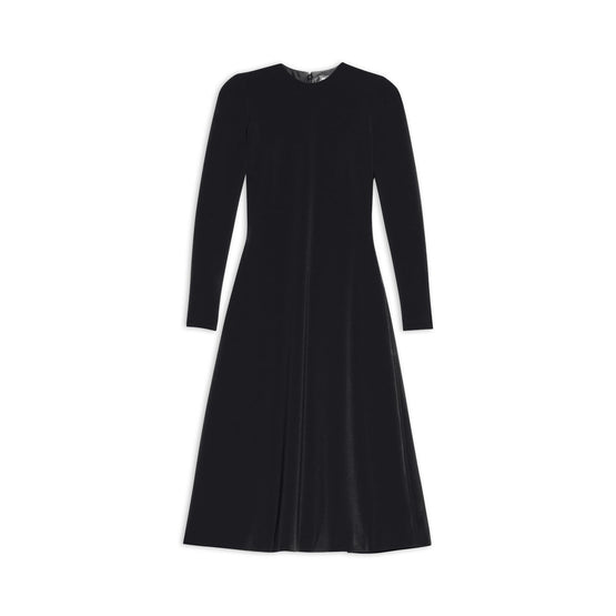 Women's A-Line Crewneck Dress - Black
