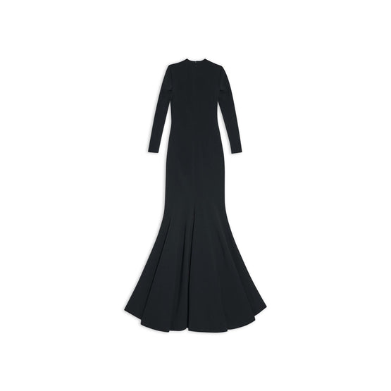 Women's Maxi Mermaid Gown - Black