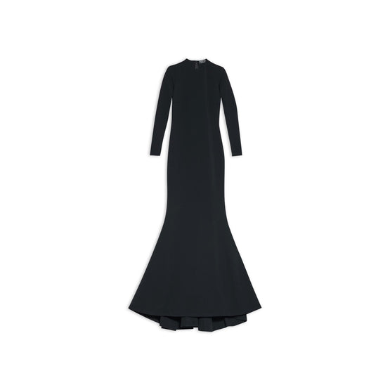 Women's Maxi Mermaid Gown - Black