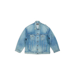 Men's Patched Destroyed Jacket - True Blue