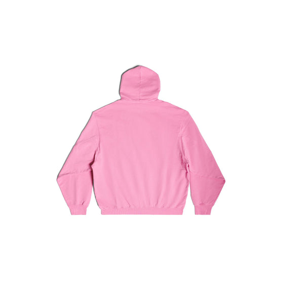 Men's Destroyed  Hoodie - Pink/Pink
