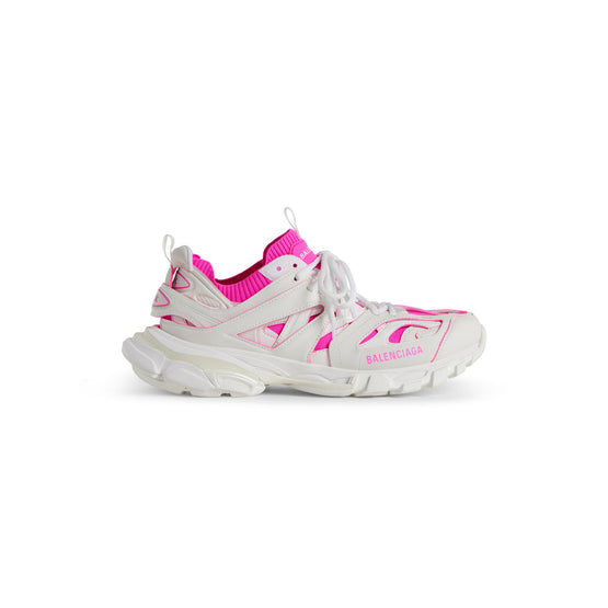 Women's Track Sock Contrasted/Nw - White/Fluo Pink