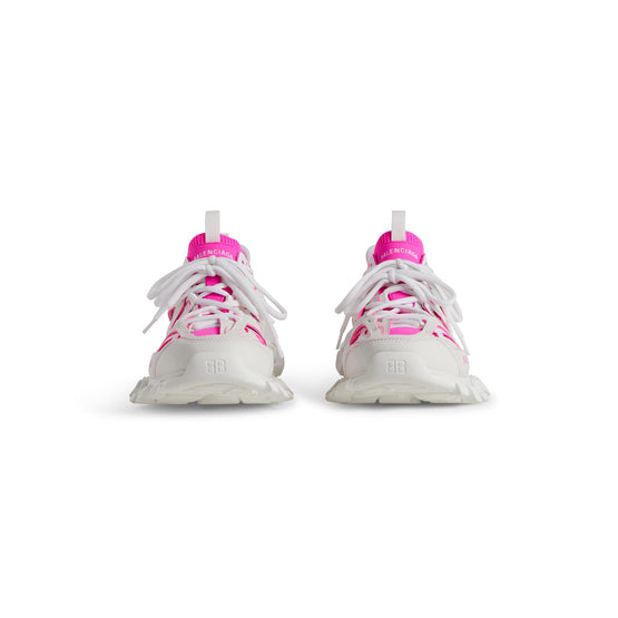 Women's Track Sock Contrasted/Nw - White/Fluo Pink