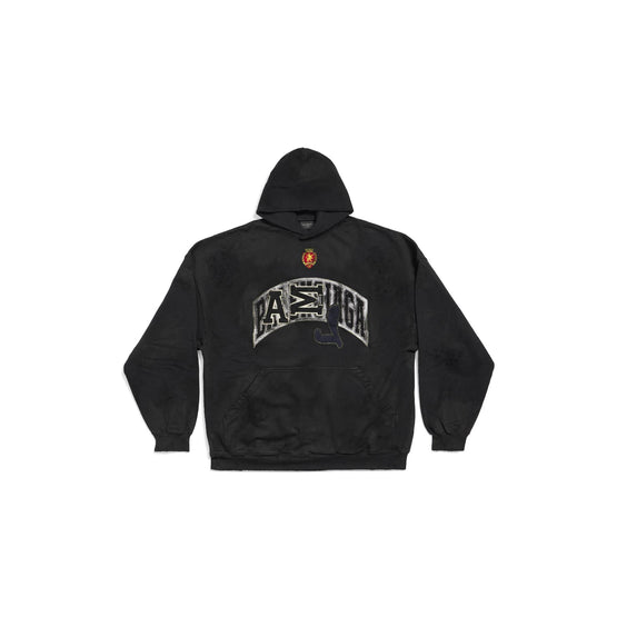 Men's Large Fit Hoodie - Washed Black