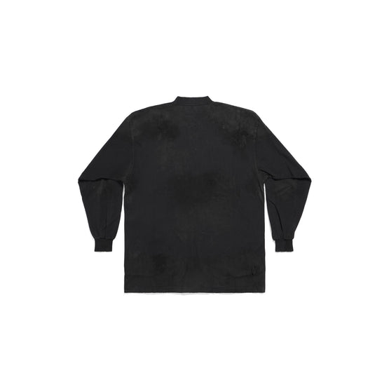 Men's L/S Large Fit T-Shirt - Washed Black