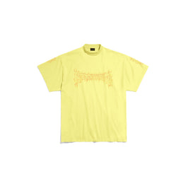 Men's Oversized T-Shirt - Yellow/Red