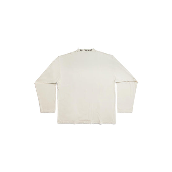Women's L/S Oversized T-Shirt - Shell/Black