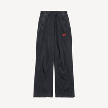 Men's Baggy Sweatpants - Faded Washed Black