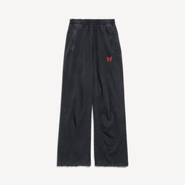 Men's Baggy Sweatpants - Faded Washed Black