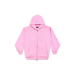 Women's Small Zip-Up Hoodie - Fluo Pink/Fluo Pink