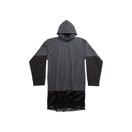 Women's L/S T-Shirt Slip Dress - Wsh Blk/Blk/Wsh Blk