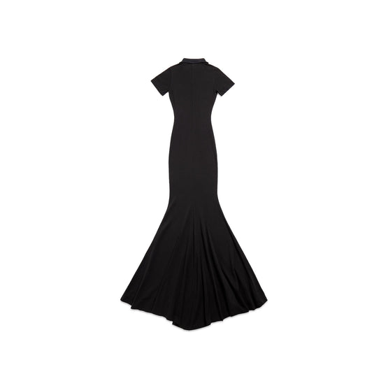 Women's Maxi T-Shirt Dress - Washed Black
