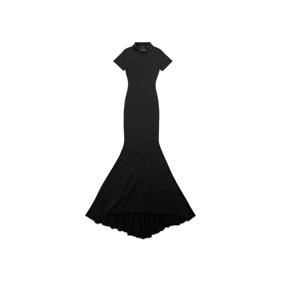 Women's Maxi T-Shirt Dress - Washed Black