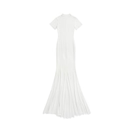 Women's Maxi T-Shirt Dress - Dirty White