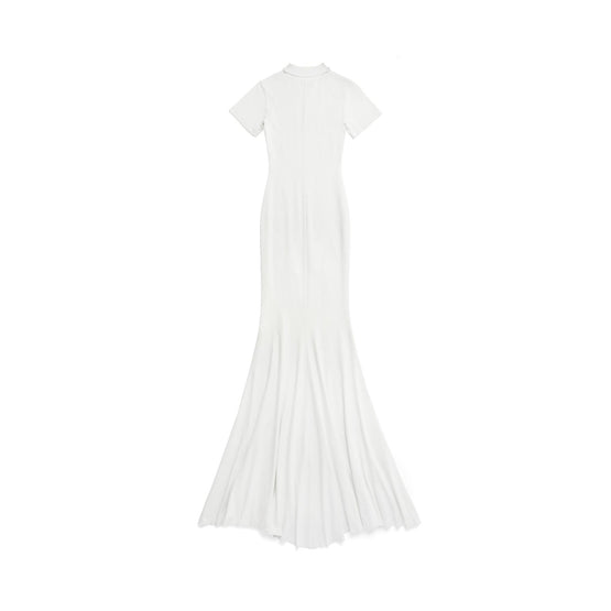 Women's Maxi T-Shirt Dress - Dirty White