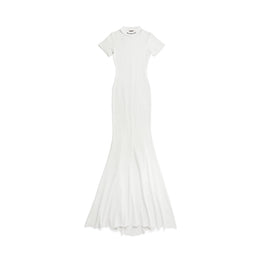 Women's Maxi T-Shirt Dress - Dirty White