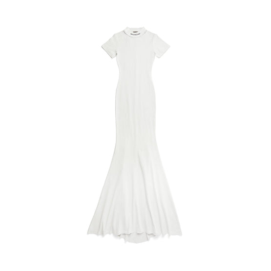 Women's Maxi T-Shirt Dress - Dirty White