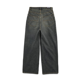 Women's Baggy Pants - Washed Black Pagoda